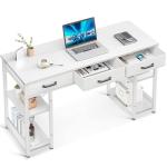 Modern Small Computer Desk with Fabric Drawers