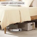 KISLOT Wood Bed Frame with Upholstered Headboard Wooden Platform with Silent Slat Support Mattress Foundation No Box Spring Needed, Easy Assembly