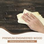 Tribesigns Farmhouse Dining Table for 6 People, 70.8-Inch Rectangular Wood Dining Table, Rustic Kitchen Table with Heavy Duty Metal Legs for Dining Room (Black, 70.8 Inch)