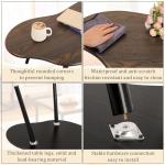 Modern Coffee Tables for Living Room Cloud Shape Center Table Industrial Irregular Wood Grain Table Top Coffee Table, Rustic Brown Unique Furniture for Living Room Home