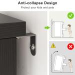 Jocoevol 6 Drawer Dresser Black Modern Fluted Tall Wooden Chest Double Dresser for Bedroom, Living Room, Closet