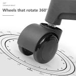 OS MOTOR Home Office Chair, Ergonomic Mid-Back Mesh Desk Chair with Lumbar Support, Adjustable Swivel Rolling Design, Comfy Armrest for Work, Study, Gaming, Vanity, Black