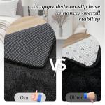 8x10 Area Rugs for Living Room Bedroom: Ultra Soft Fluffy Shag Rug Upgrade Non-Slip Non-Shedding Large Fuzzy Plush Carpet Indoor Floor Carpets for Kids Room Playroom Nursery Dorms Home Decor Black