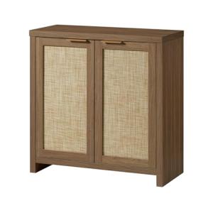 OAKHAM HOME Hampstead Storage Sideboard Cabinet with Rattan Doors and Adjustable Shelves, Buffet Kitchen Cabinet Cupboard Console for Living Room