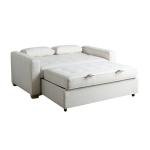 Serta Ainsley 66.5" Convertible Sleeper Loveseat, Full Size, Dreamcoil Comfort, Soft Woven Fabric, Oyster