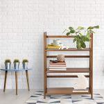 Casual Home 3-Shelf Stackable 27.5" Wide-Chestnut fold Bookcase