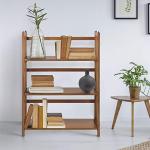 Casual Home 3-Shelf Stackable 27.5" Wide-Chestnut fold Bookcase