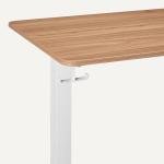 Amazon Basics Electric Standing Desk, Height Adjustable Home Office Desk, White/Oak Effect