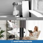 DUMOS 5 Tiers Bookshelf, Classical Book Shelf, Tall Display Shelves in Living Room/Home/Office, Storage Organizer for CDs/Books/Movies, Modern Black