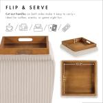 Furniture of America Lennox Modern Chenille 17-inch Square Storage Ottoman with Reversible Tray Top, Upholstered Footstool for Living Room, Bedroom, Entryway, Green