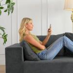 Vamcheer Modular Sectional Sofa - Modern L Shaped Boneless Couch with Deep Seat, Upholstered Sectional Couches for Living Room, Bedroom, Office, No Assembly Required, Gray