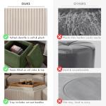 Furniture of America Lennox Modern Chenille 17-inch Square Storage Ottoman with Reversible Tray Top, Upholstered Footstool for Living Room, Bedroom, Entryway, Green