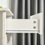 HOMCOM Farmhouse Sideboard Buffet Cabinet, Barn Door Coffee Bar Cabinet with Drawer and Adjustable Shelf for Kitchen, Living Room, Entryway, White Wash