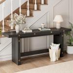 Jocoevol 63" Folding Dining Table for 4-6, Modern Dining Room Table with Large Foldable Tabletop, Wood Folding Table with Foldable Legs, Dinner Tables for Kitchen Dining Room (Black)