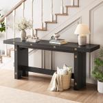 Jocoevol 63" Folding Dining Table for 4-6, Modern Dining Room Table with Large Foldable Tabletop, Wood Folding Table with Foldable Legs, Dinner Tables for Kitchen Dining Room (Black)