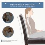 DUMOS Upholstered Dining Chairs，Set of 2 PU Leather Dining Room Kitchen Chair with Nailhead Trim and Wood Legs, Modern Side Chairs for Living Room-Brown