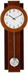 Bulova C3383 Avent Wall Clock | Two-Tone Wooden Case with Slow-Swing Pendulum | Arabic Numerals | Personalization Plate | 23.5" Height