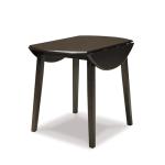 Signature Design by Ashley Hammis Round Dining Room Drop Leaf Table, Seats up to 4, Hinged Drop Leaves, Wood, 36.38" W x 36.38" D x 29.88" H, Dark Brown