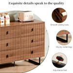Chrangmay Modern Chest of Drawers with 9 Drawers,Deep Drawers,Clothes Organizer,Large Storage Cabinet for Living Room, Bedroom,Hallway,with Anti-Tipping Device, Walnut.