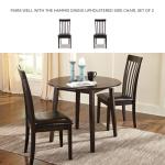 Signature Design by Ashley Hammis Round Dining Room Drop Leaf Table, Seats up to 4, Hinged Drop Leaves, Wood, 36.38" W x 36.38" D x 29.88" H, Dark Brown