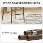 MALOL Bar Stools Set of 2, Counter Height bar stools, Kitchen Bar Stools with Backs, Modern Upholstered, Modern Bar Stools with Metal Legs for Kitchen Island, Counter, Beige