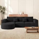 Boneless Couches for Living Room,Cloud Sectional Couch with L-Shape Chaise,Modern Modular Sofa with Deep Seat Upholstered Comfy Couches for Bedroom,No Assembly Required,1PCS