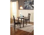Signature Design by Ashley Hammis Round Dining Room Drop Leaf Table, Seats up to 4, Hinged Drop Leaves, Wood, 36.38" W x 36.38" D x 29.88" H, Dark Brown