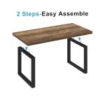 IBF Farmhouse Coffee Table, Modern Simple Wood Coffee Tables for Living Room, Industrial Minimalist Rectangle Center Table, Wood and Metal Tea Coffee Table for Home Office Bedroom, Rustic Oak, 39 in