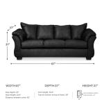 Signature Design by Ashley Darcy Classic Contemporary Sofa, Black