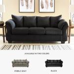 Signature Design by Ashley Darcy Classic Contemporary Sofa, Black