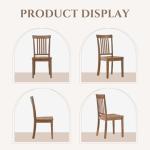 COLAMY Wooden Dining Room Chairs Set of 6, Spindle High Back Windsor Kitchen Side Chair, Farmhouse Dining Chairs for Kitchen, Dining Room, Light Brown