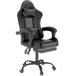 OS MOTOR Gaming Chair with Headrest and Lumbar Support, Ergonomic High Back Office Chair, Racing Style Executive Computer Desk Chair, Leather Adjustable Swivel Task Chair for Home Office (Black)