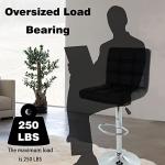 BestOffice Modern Bar Stool Set of 2 Barstools Height Adjustable Counter Height Swivel Bar Stool PU Leather Bar Chairs Hydraulic Dining Room Chairs Home Kitchen Stools