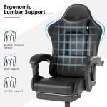 OS MOTOR Gaming Chair with Headrest and Lumbar Support, Ergonomic High Back Office Chair, Racing Style Executive Computer Desk Chair, Leather Adjustable Swivel Task Chair for Home Office (Black)