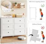 IDEALHOUSE White 6 Drawer Dresser for Bedroom, Large Dresser with Deep Drawers & Metal Knobs, Modern Wooden Chests of Drawers for Entryway, Hallway