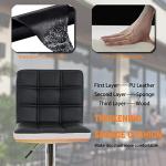 BestOffice Modern Bar Stool Set of 2 Barstools Height Adjustable Counter Height Swivel Bar Stool PU Leather Bar Chairs Hydraulic Dining Room Chairs Home Kitchen Stools