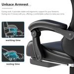 OS MOTOR Gaming Chair with Headrest and Lumbar Support, Ergonomic High Back Office Chair, Racing Style Executive Computer Desk Chair, Leather Adjustable Swivel Task Chair for Home Office (Black)