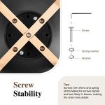 OLIXIS Set of 4 Dining Kitchen Mid-Century Modern Chairs with Wood Legs and PU Leather Cushion for Living Room Bedroom Outdoor Lounge, Black