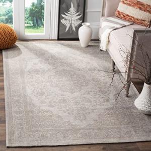 SAFAVIEH Classic Vintage Collection Area Rug - 10' x 14', Beige, Oriental Medallion Cotton Design, Easy Care, Ideal for High Traffic Areas in Living Room, Bedroom (CLV121A)