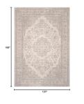 SAFAVIEH Classic Vintage Collection Area Rug - 10' x 14', Beige, Oriental Medallion Cotton Design, Easy Care, Ideal for High Traffic Areas in Living Room, Bedroom (CLV121A)