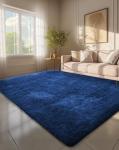 Ophanie 6x9 Blue Rugs for Living Room, Large Fluffy Shag Fuzzy Plush Soft Area Rugs, Floor Shaggy Navy Carpets for Bedroom, Carpet for Kids Boys Girls Dorm Nursery Home Decor Aesthetic