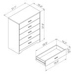 Panana Dresser for Bedroom with 4/5 Drawers, Wooden Chest of Drawers, Storage Organizer Unit Dressers for Bedroom, Living Room, Hallway, Nursery (White, 5 Drawer)