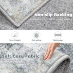 8x10 Area Rug for Living Room: Washable Abstract Soft Rugs Non Slip Modern Stain Resistant Low Pile Carpet for Dining Room Bedroom Nursery Office (Multi Blue, 8'x10')