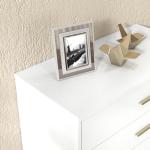 Panana Dresser for Bedroom with 4/5 Drawers, Wooden Chest of Drawers, Storage Organizer Unit Dressers for Bedroom, Living Room, Hallway, Nursery (White, 5 Drawer)