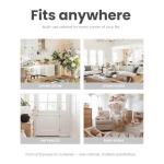 COLAMY 60" Sideboard Buffet Cabinet with Storage, Modern 4-Door Buffet Table with 3D Checkerboard Doors & Solid Wood Legs, Large Coffee Bar Cabinet for Dining Room, Living Room, Entryway, Espresso