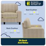 Beige Modern Sofa with Tool-Free Assembly