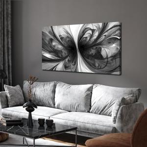 TYTAUPT Abstract Wall Art for Living Room Black and White Pictures Wall Art Bedroom,Home Office Wall Decor 20 x 40 Inch