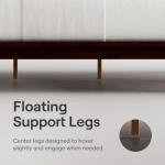 Nectar Bamboo Platform Bed Frame - Queen - Walnut - Floating Center Support Legs - 12” Height - Easy Tool Free Set Up - Contemporary and Durable - Sturdy Wooden Support Slats - Holds Up to 800 Pounds