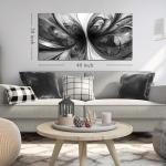 TYTAUPT Abstract Wall Art for Living Room Black and White Pictures Wall Art Bedroom,Home Office Wall Decor 20 x 40 Inch