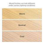 Plank+Beam Classic Round Coffee Table, 36 Inch Farmhouse Coffee Table, Rustic Mini Center Tables for Small Spaces, Small Living Space Tea Table, Blonde Wirebrush